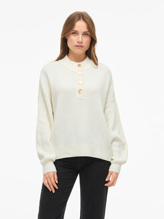 Vila Stehkragenpullover »VICHING CREW NECK L/S KNIT TOP - NOOS«