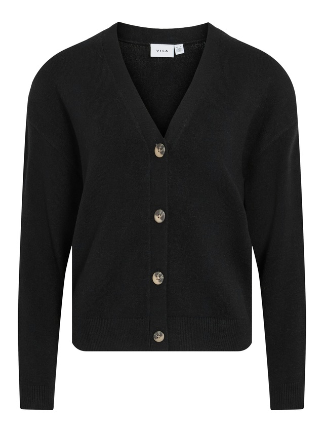 Vila Strickjacke »VIRIL V-NECK KNIT CARDIGAN - NOOS« Materialmix, regular fit