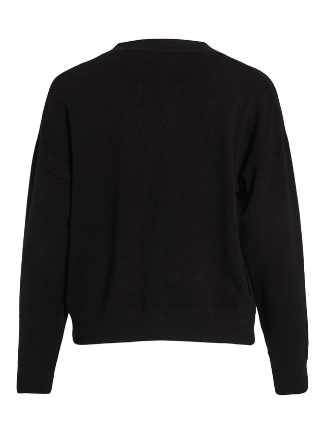 Vila Strickjacke »VIRIL V-NECK KNIT CARDIGAN - NOOS« Materialmix, regular fit