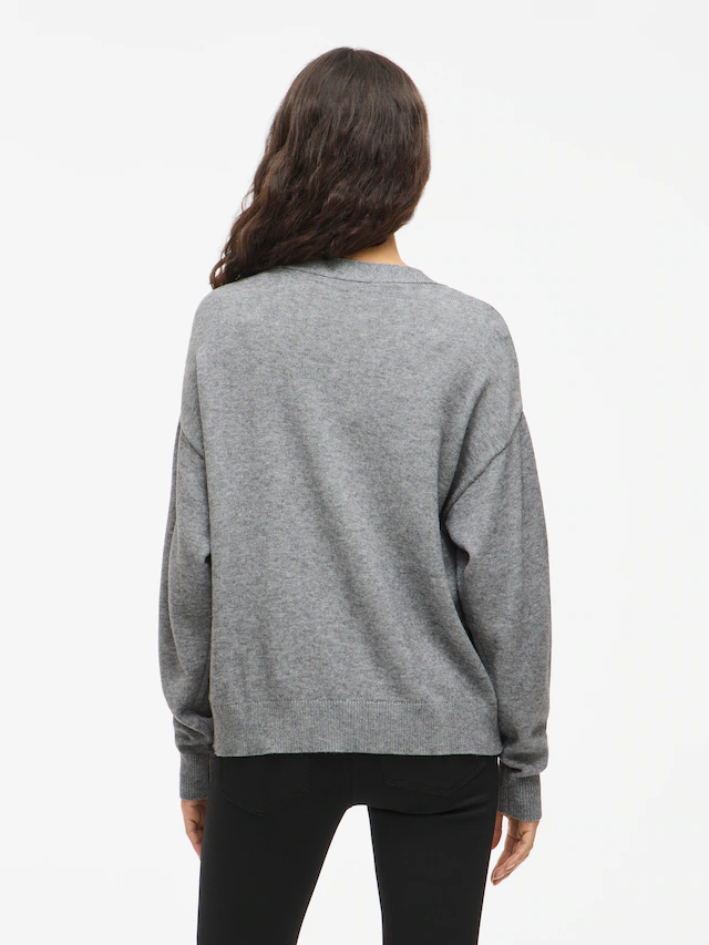 Vila Strickjacke »VIRIL V-NECK KNIT CARDIGAN - NOOS« Materialmix, regular fit