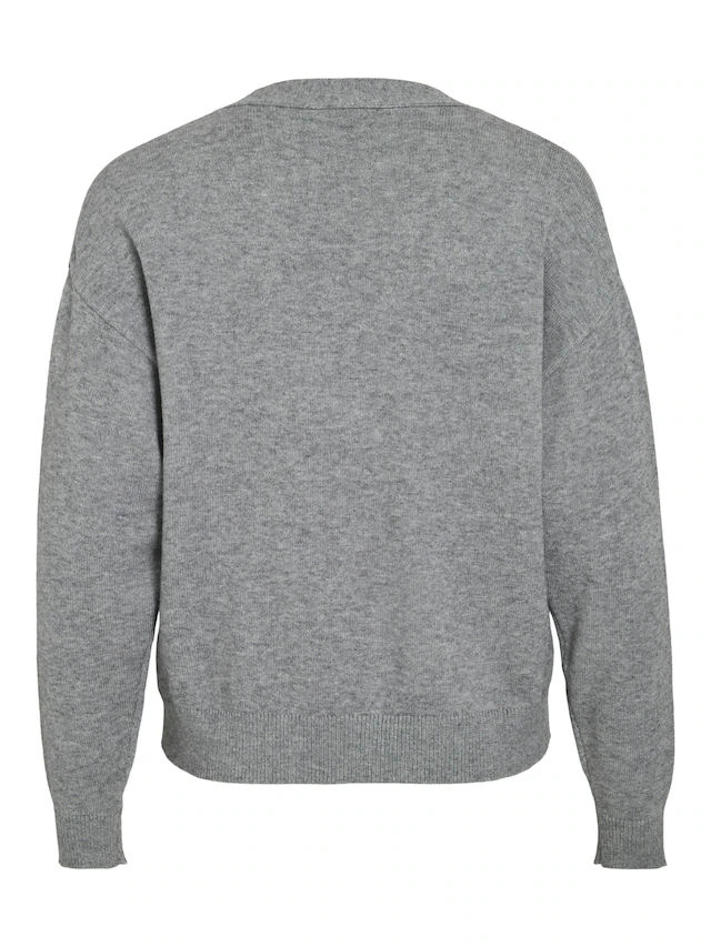 Vila Strickjacke »VIRIL V-NECK KNIT CARDIGAN - NOOS« Materialmix, regular fit