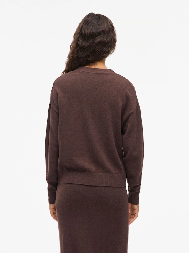 Vila Strickjacke »VIRIL V-NECK KNIT CARDIGAN - NOOS« Materialmix, regular fit