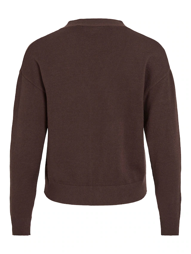 Vila Strickjacke »VIRIL V-NECK KNIT CARDIGAN - NOOS« Materialmix, regular fit