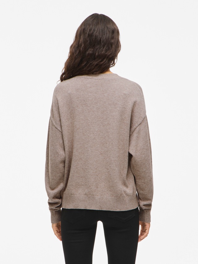 Vila Strickjacke »VIRIL V-NECK KNIT CARDIGAN - NOOS« Materialmix, regular fit