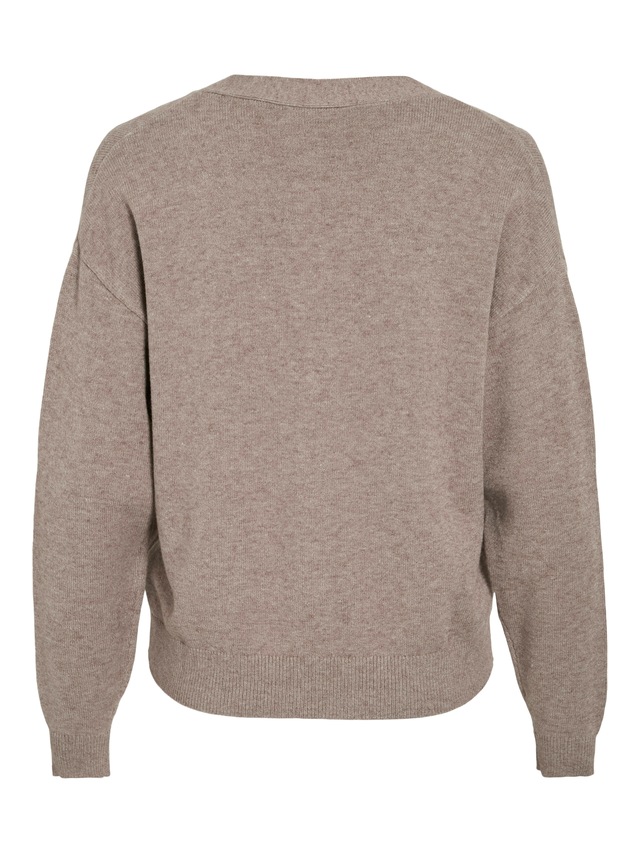 Vila Strickjacke »VIRIL V-NECK KNIT CARDIGAN - NOOS« Materialmix, regular fit