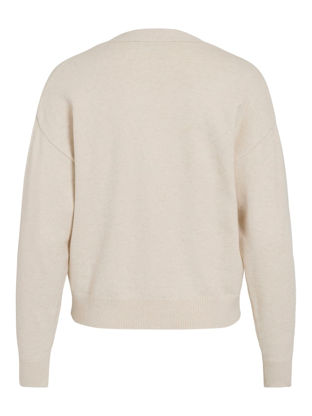 Vila Strickjacke »VIRIL V-NECK KNIT CARDIGAN - NOOS« Materialmix, regular fit
