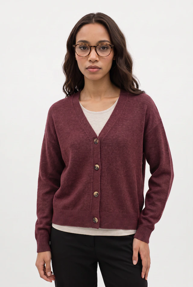 Vila Strickjacke »VIRIL V-NECK KNIT CARDIGAN - NOOS« Materialmix, regular fit
