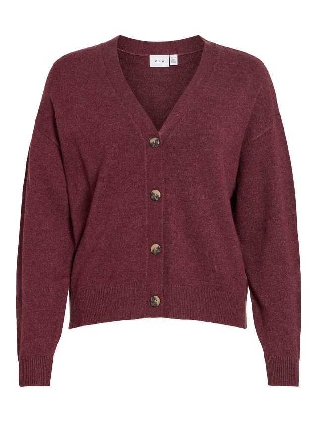 Vila Strickjacke »VIRIL V-NECK KNIT CARDIGAN - NOOS« Materialmix, regular fit