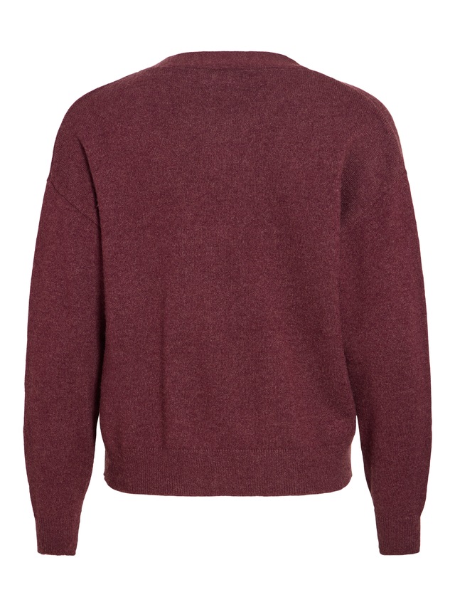 Vila Strickjacke »VIRIL V-NECK KNIT CARDIGAN - NOOS« Materialmix, regular fit