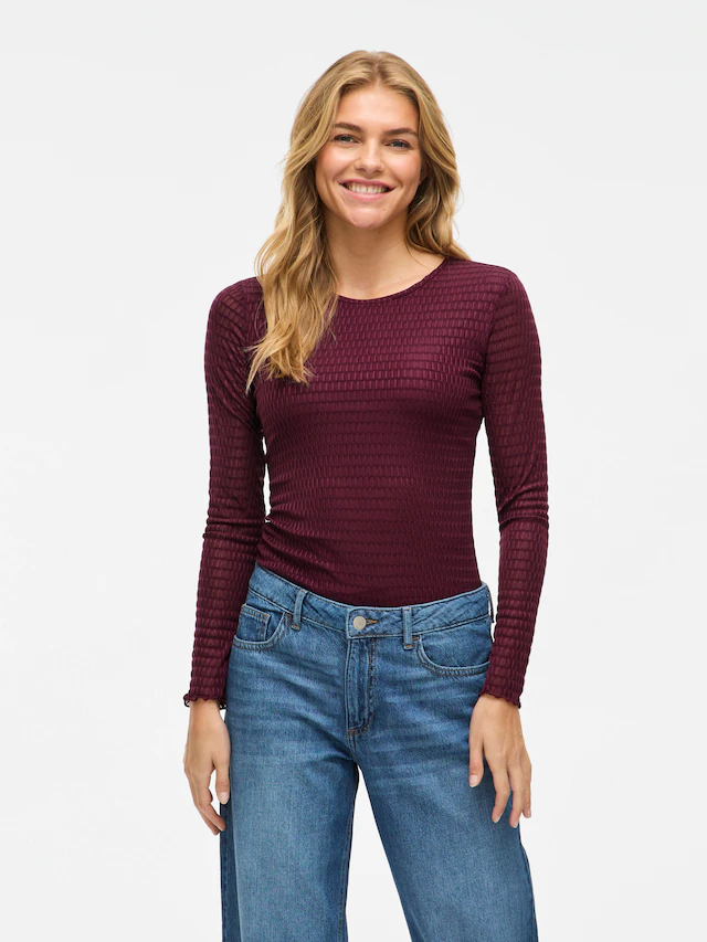 Vila Langarmshirt »VILARINE O-NECK L/S TOP - NOOS«