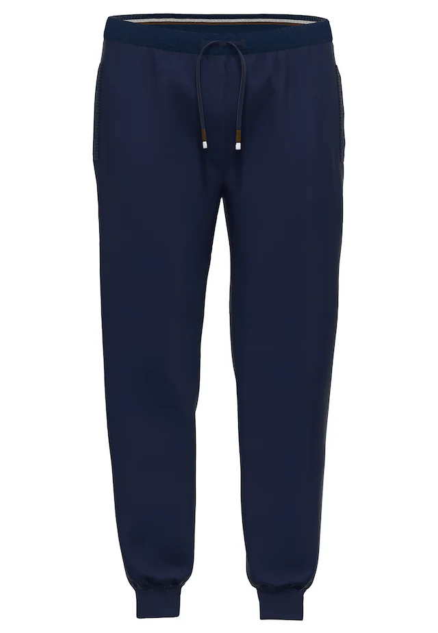 bugatti Pyjamahose »Bologna« mit Seitentaschen, niedriger Bund, bequem, elastisch, Materialmix