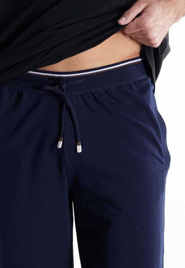 bugatti Pyjamahose »Bologna« mit Seitentaschen, niedriger Bund, bequem, elastisch, Materialmix