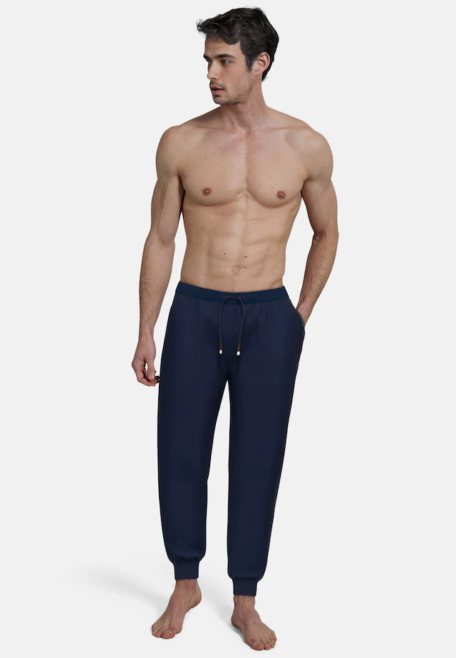 bugatti Pyjamahose »Bologna« mit Seitentaschen, niedriger Bund, bequem, elastisch, Materialmix