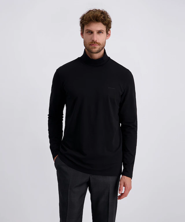 Pierre Cardin Rollkragenshirt unifarben, Baumwolle mit Stretch
