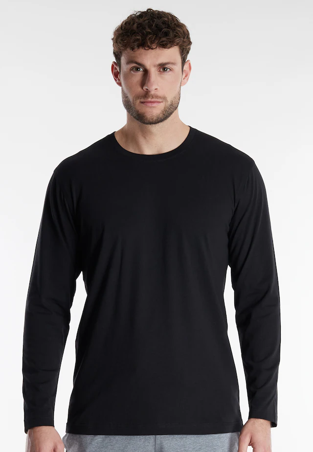GÖTZBURG Langarmshirt »California« basic, Langarm, bequem, Rundhalsausschnitt, locker, 100% Baumwolle