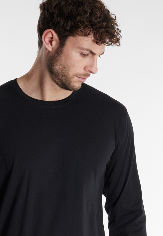 GÖTZBURG Langarmshirt »California« basic, Langarm, bequem, Rundhalsausschnitt, locker, 100% Baumwolle