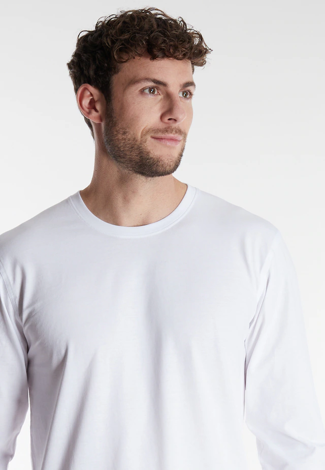 GÖTZBURG Langarmshirt »California« basic, Langarm, bequem, Rundhalsausschnitt, locker, 100% Baumwolle