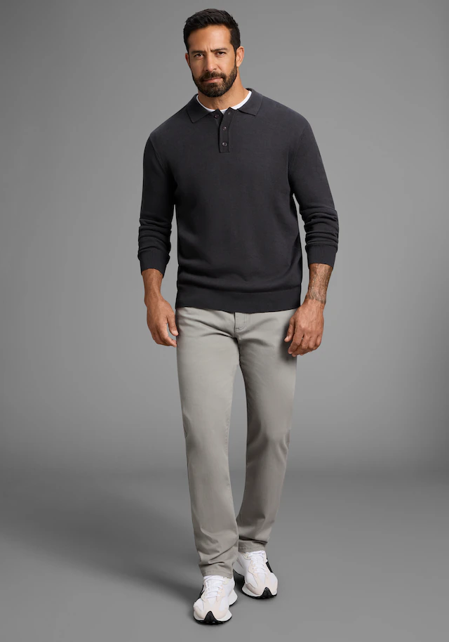 Man's World Polokragenpullover »Neue Kollektion !« Feinstrick, ideal für die Übergangszeit, Basic Style