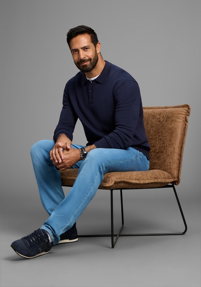 Man's World Polokragenpullover »Neue Kollektion !« Feinstrick, ideal für die Übergangszeit, Basic Style
