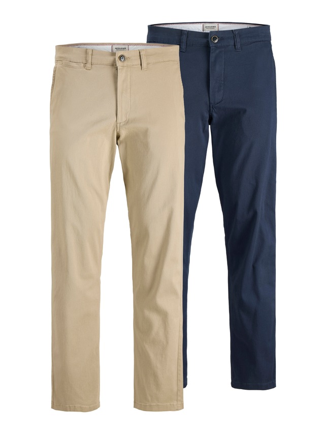 Jack & Jones Chinohose »JPSTKANE DAVE CHINO 2PK MP NOOS« In vorgewaschener Qualität