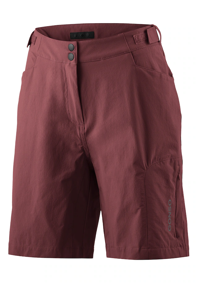Gonso Fahrradhose »Adventure Shorts W« Damen Radhose mit einknöpfbarer Radunterhose mit Sitzpolster