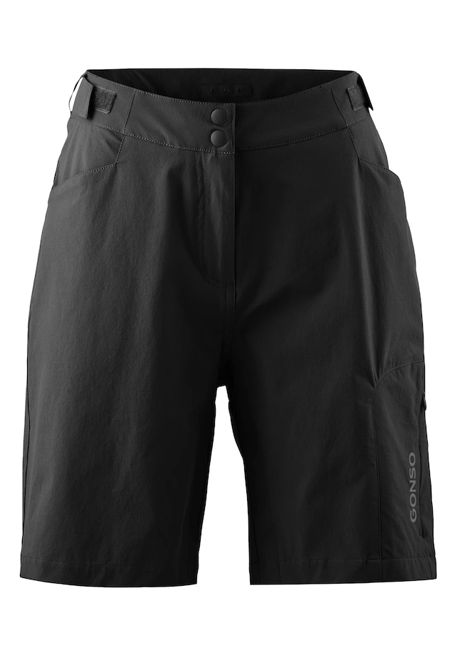 Gonso Fahrradhose »Adventure Shorts W« Damen Radhose mit einknöpfbarer Radunterhose mit Sitzpolster