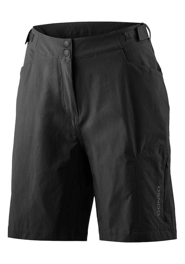 Gonso Fahrradhose »Adventure Shorts W« Damen Radhose mit einknöpfbarer Radunterhose mit Sitzpolster