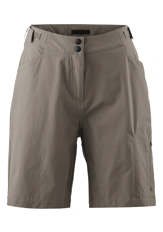 Gonso Fahrradhose »Adventure Shorts W« Damen Radhose mit einknöpfbarer Radunterhose mit Sitzpolster