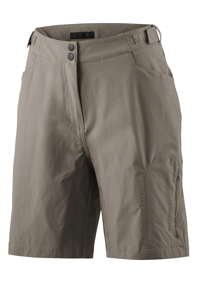 Gonso Fahrradhose »Adventure Shorts W« Damen Radhose mit einknöpfbarer Radunterhose mit Sitzpolster