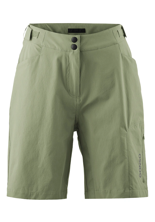 Gonso Fahrradhose »Adventure Shorts W« Damen Radhose mit einknöpfbarer Radunterhose mit Sitzpolster