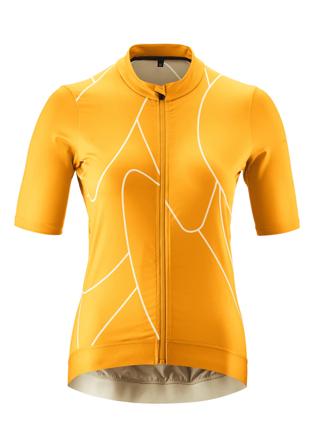 Gonso Radtrikot »Road Jersey Print W« Damen Fahrradtrikot kurzarm, Full-Zip Trikot, Rückentasche, Slim Fit