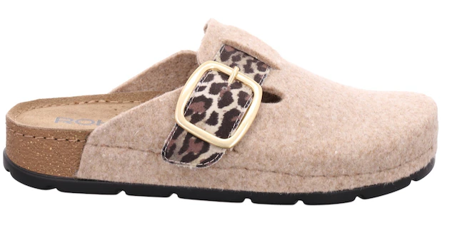 Rohde Pantoffel »SOAVE« Hausschuh, Filz Clog, Homeslipper mit Plateausohle