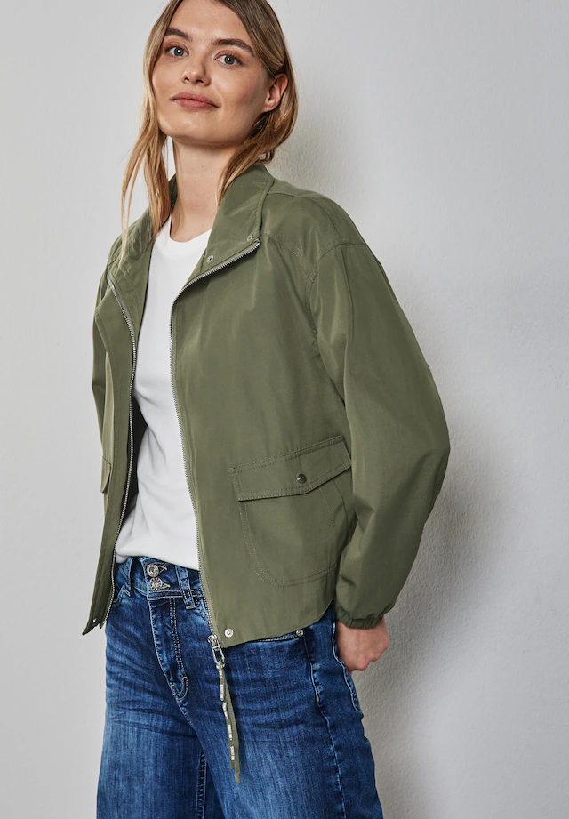 STREET ONE Kurzjacke ohne Kapuze aus softem Materialmix