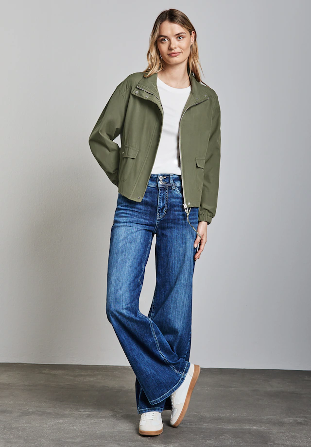 STREET ONE Kurzjacke ohne Kapuze aus softem Materialmix