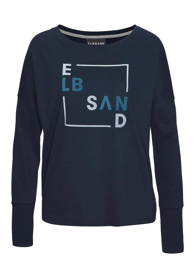 Elbsand Langarmshirt »Iruna« mit Frontdruck, Longsleeve, lockerer Schnitt