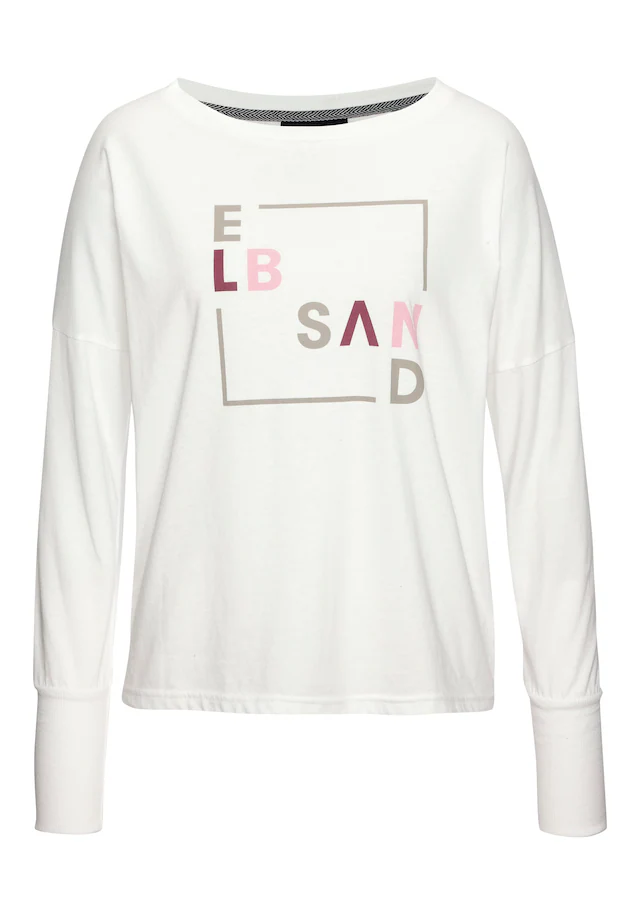 Elbsand Langarmshirt »Iruna« mit Frontdruck, Longsleeve, lockerer Schnitt