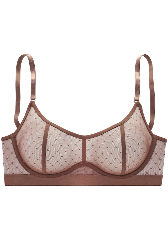 Vivance by Lascana Bügel-BH »Ava« aus transparentem Mesh in Pünktchen-Optik, sexy Dessous