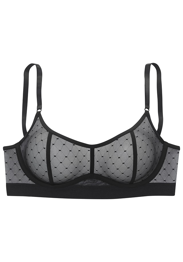 Vivance by Lascana Bügel-BH »Ava« aus transparentem Mesh in Pünktchen-Optik, sexy Dessous