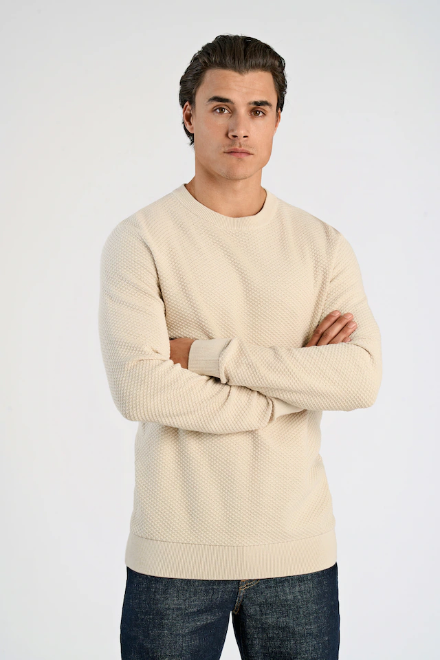 LINDBERGH Strickpullover mit Rundhals und aus reiner Baumwolle