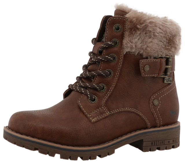 Mustang Shoes Winterstiefel »Matilde« Oudoorboots, Schnürstiefel mit Warmfutter