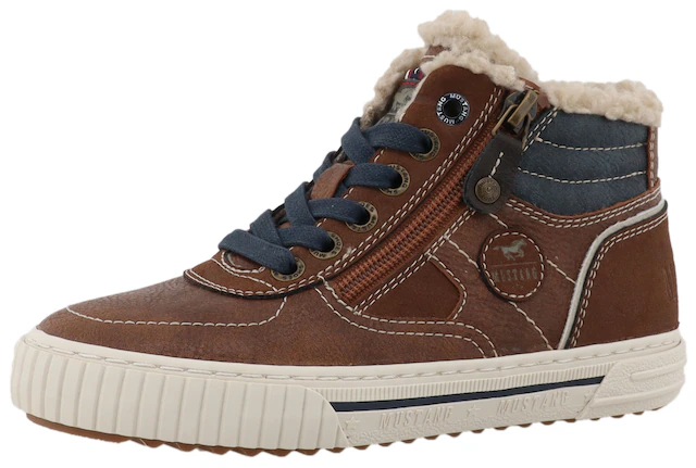 Mustang Shoes Sneaker »Ezio« High Top Sneaker, Schnürboots mit Reißverschluss