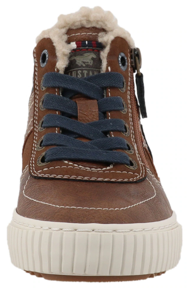 Mustang Shoes Sneaker »Ezio« High Top Sneaker, Schnürboots mit Reißverschluss