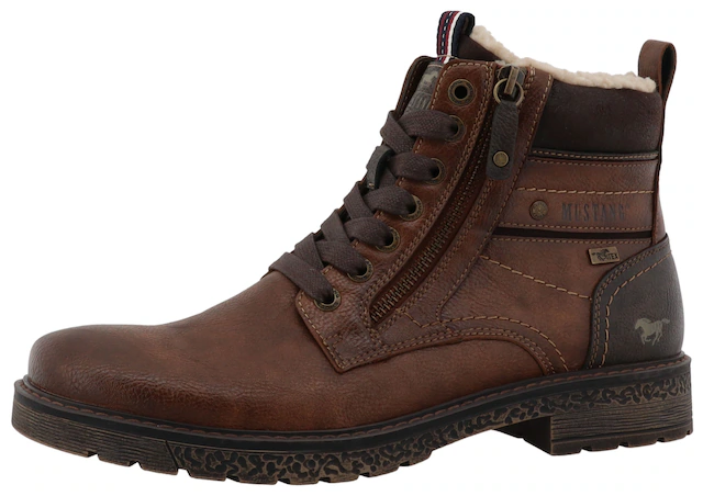 Mustang Shoes Winterstiefelette »Midor« Schnürstiefel, Winterstiefel mit Warmfutter