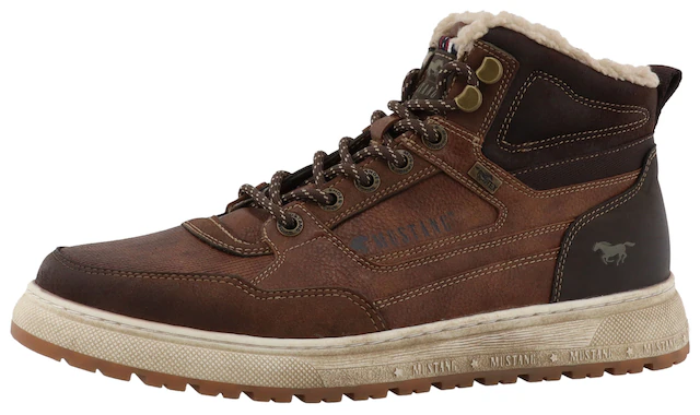 Mustang Shoes Winterboots »Puno« High Top Sneaker, Schnürboots mit Warmfutter