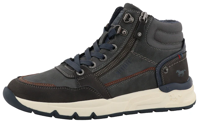 Mustang Shoes Sneaker »Mart« High Top Sneaker, Schnürboots mit Reißverschluss