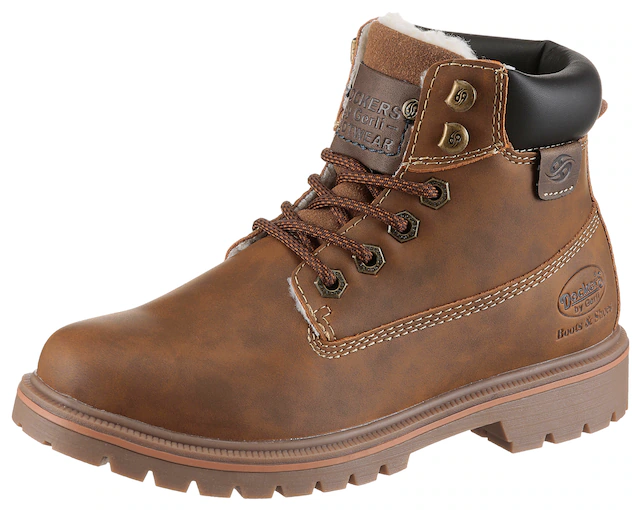 Dockers by Gerli Schnürboots Worker Boots, Schnürboots mit Schaftrandpolsterung