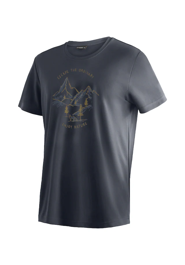 Maier Sports T-Shirt »Dieter Print« Herren Kurzarmshirt, leichtes Sommer Funktionsshirt, Rundhals, Reg Fit