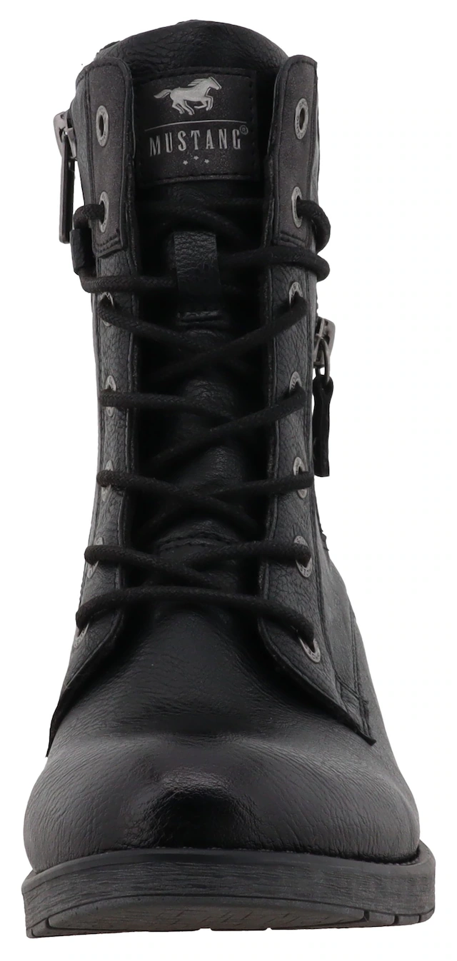 Mustang Shoes Winterstiefelette »Elfi« Winterstiefel mit Reißverschluss und markanter Schnürung