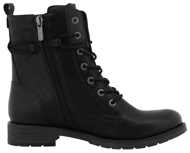 Mustang Shoes Winterstiefelette »Elfi« Winterstiefel mit Reißverschluss und markanter Schnürung