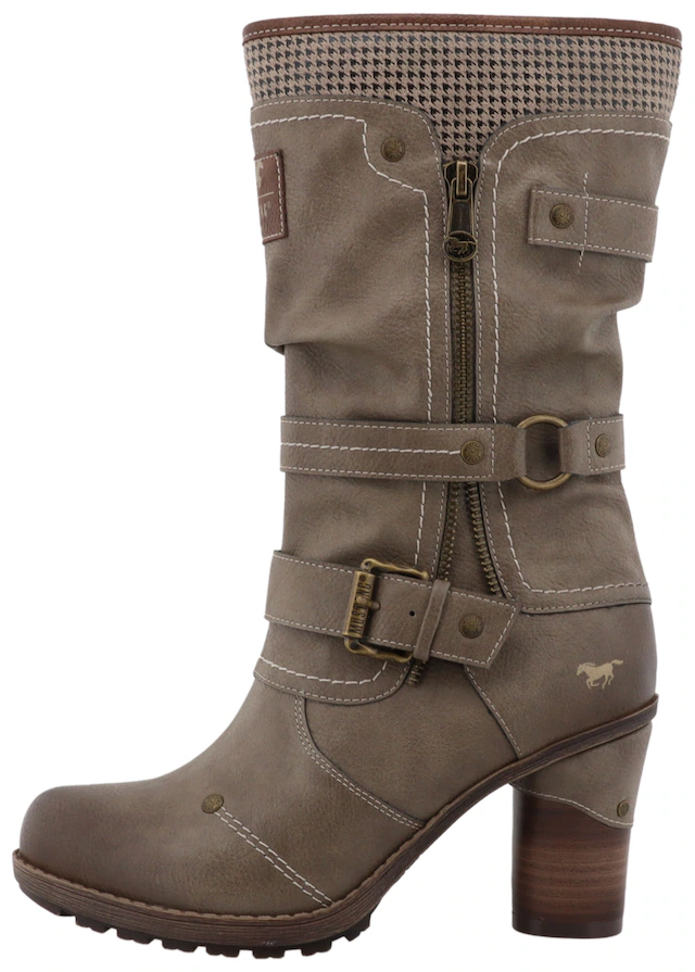 Mustang Shoes Winterstiefel »Palma« Kurzstiefel, Winterstiefel mit wärmendem Textifutter